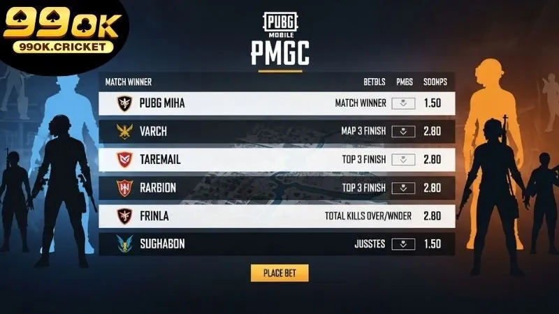 Cá cược giải PMGC PUBG Mobile - Trải nghiệm khó quên 2 Giới thiệu chung về cá cược giải PMGC PUBG Mobile tại 99OK